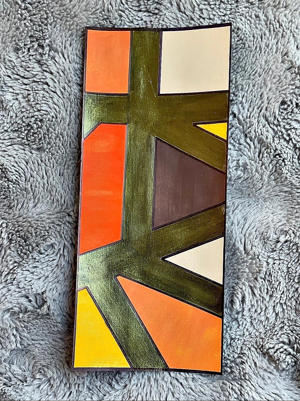Geometric Abstract Mixed Media Artwork Background